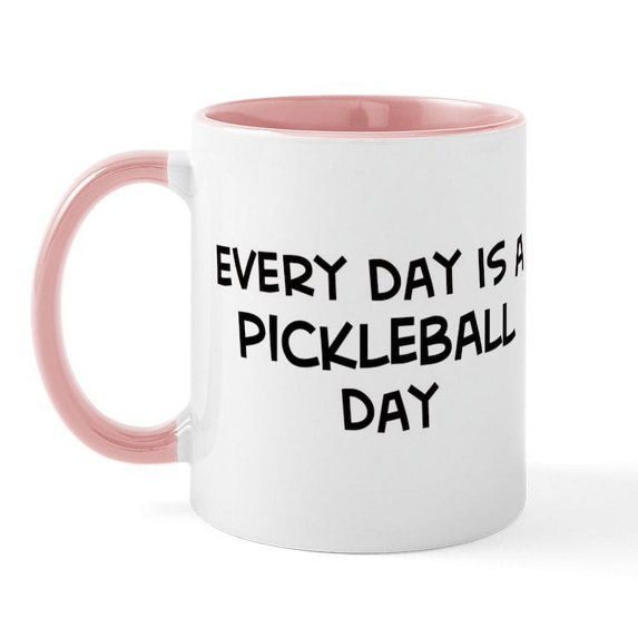 CafePress - Pickleball Day Mug - 11 oz Ceramic Mug - Novelty Coffee Tea Cup