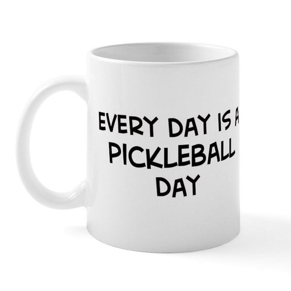 CafePress - Pickleball Day Mug - 11 oz Ceramic Mug - Novelty Coffee Tea Cup