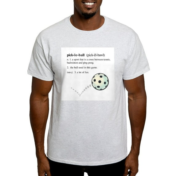 CafePress - Pickleball Definition With Ba Light T Shirt - Men's Classic Graphic T-Shirt