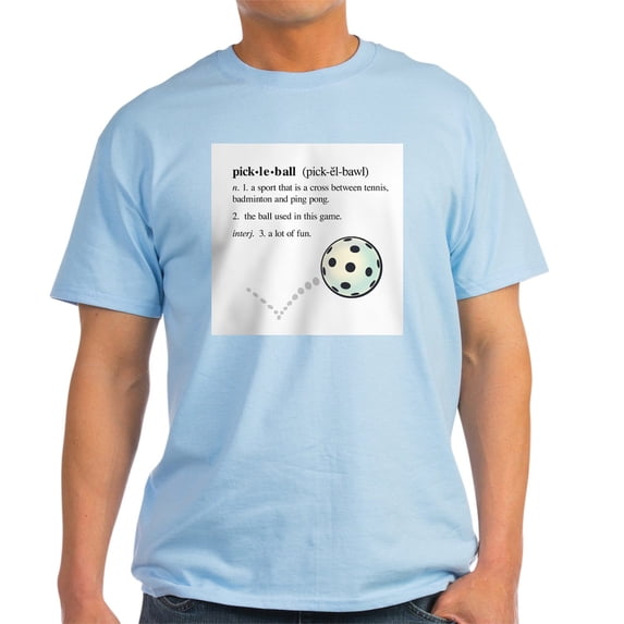 CafePress - Pickleball Definition With Ba Light T Shirt - Men's Classic Graphic T-Shirt
