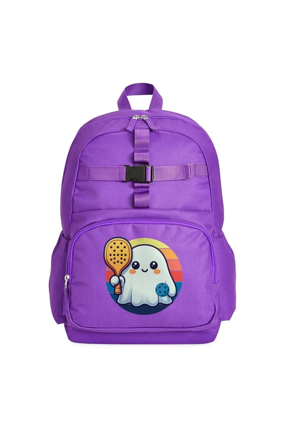 - Pickleball Halloween Ghost - Cute School Travel Backpack