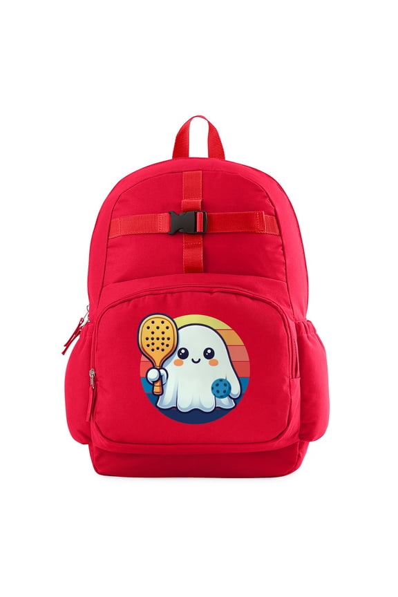 - Pickleball Halloween Ghost - Cute School Travel Backpack