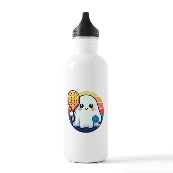 CafePress - Pickleball Halloween Ghost - Stainless Steel Water Bottle, Sports Bottle, 1.0L