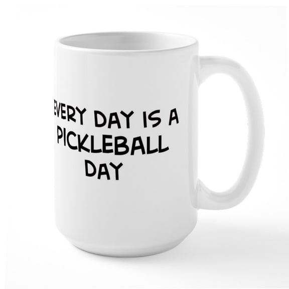 CafePress - Pickleball Mugs - 15 oz Ceramic Large White Novelty Mug