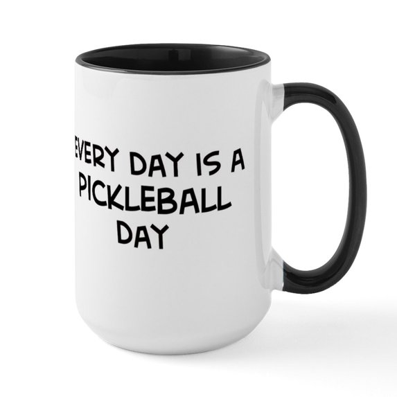 CafePress - Pickleball Mugs - 15 oz Ceramic Large White Novelty Mug