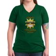 thumbnail image 1 of CafePress - Pickleball Sun With A Chance Of Pickleball - Women's V-Neck Dark T-Shirt, 1 of 1
