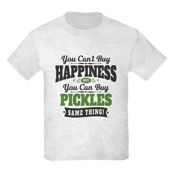 CafePress - Pickles Happiness Kids Light T Shirt - Light T-Shirt Kids XS-XL