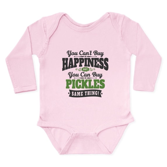 CafePress - Pickles Happiness Long Sleeve Infant Bodysuit - Long Sleeve Cotton Baby Bodysuit