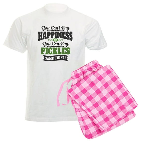 CafePress - Pickles Happiness Men's Light Pajamas - Men's Light Loose Fit Cotton Pajama Set