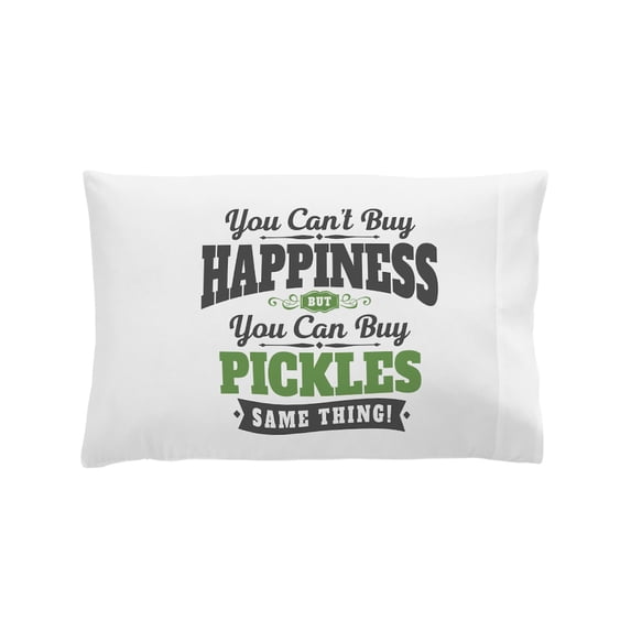 CafePress - Pickles Happiness Pillow Case - Standard Size Pillow Case, 20"x30" Pillow Cover, Unique Pillow Slip Fleece