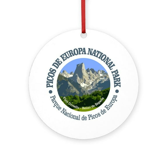 CafePress - Picos De Europa NP - Round Wood Ornament 4"