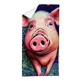 thumbnail image 1 of CafePress - Pig In Space - Large Beach Towel, Soft 30"x60" Towel with Unique Design, 1 of 3