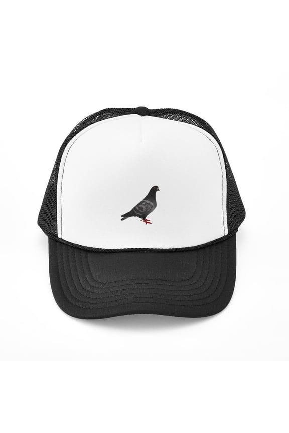 - Pigeon Hat - Adjustable Unisex Printed Trucker Hat with Mesh Back