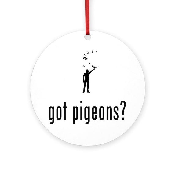 CafePress - Pigeon Racer 02 A - Round Wood Ornament 4"