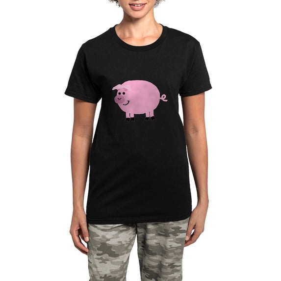 CafePress - Piggy Women's Dark Pajamas - Women's Short Sleeve Print T-Shirt and Pants Dark Cotton Pajama Set