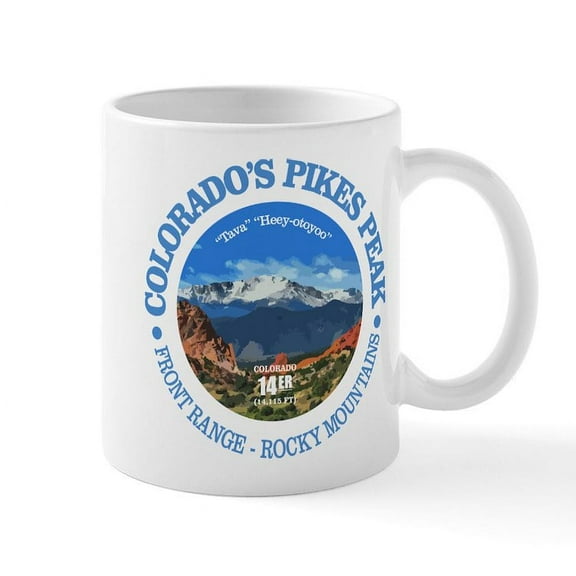 CafePress - Pikes Peak Mugs - 11 oz Ceramic Mug - Novelty Coffee Tea Cup
