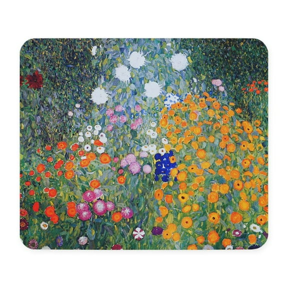 CafePress - Pillow Klimt Flowers Mousepad - Non-slip Rubber Mousepad, Gaming Mouse Pad