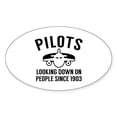 thumbnail image 1 of CafePress - Pilots Looking Down - Sticker (Oval), 1 of 1