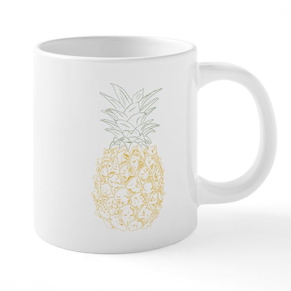 CafePress - Pineapple - 20 Oz White Ceramic Mega Mug