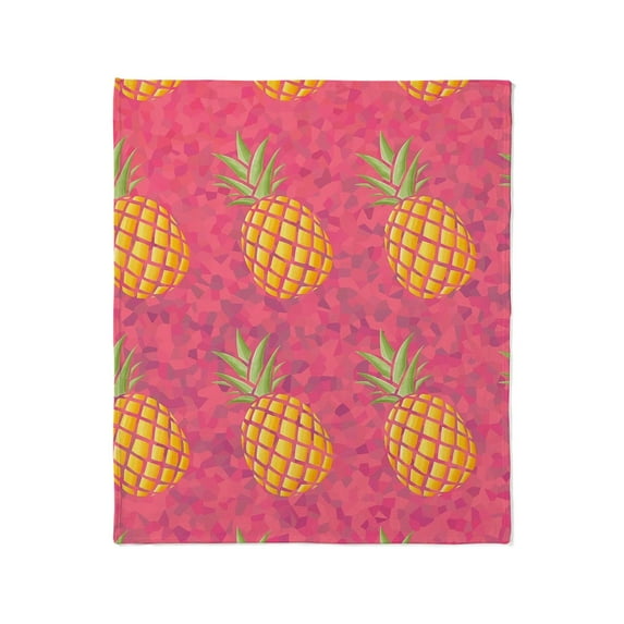 CafePress - Pineapple Pattern Throw Blanket - Soft Fleece Throw Blanket, 50"x60" for All Ages