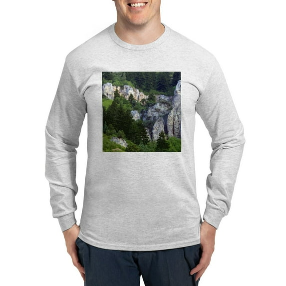 CafePress - Pines In Cliffs Long Sleeve T Shirt - Unisex Cotton Long Sleeve T-Shirt
