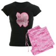 thumbnail image 1 of CafePress - Pink Best Friends Heart Right - Women's Dark Pajamas, 1 of 4