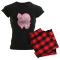 thumbnail image 1 of CafePress - Pink Best Friends Heart Right - Women's Dark Pajamas, 1 of 4