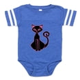thumbnail image 1 of CafePress - Pink Black Kitty - Cute Infant Baby Football Bodysuit, 1 of 3