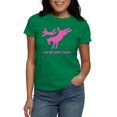 thumbnail image 1 of CafePress - Pink Bucking Horse Stunts Women's Dark T Shirt - Women's Traditional Fit Dark T-Shirt, 1 of 4