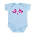 thumbnail image 1 of CafePress - Pink Checkered Flags Infant Bodysuit - Baby Light Bodysuit, Size Newborn - 24 Months, 1 of 4