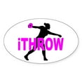 thumbnail image 1 of CafePress - Pink Discus Sticker - Sticker (Oval), 1 of 1