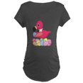 thumbnail image 1 of CafePress - Pink Flamingo Easter Eggs Bowtie Maternity T Shirt - Maternity Dark T-Shirt, 1 of 3