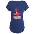 thumbnail image 1 of CafePress - Pink Flamingo Easter Eggs Bowtie Maternity T Shirt - Maternity Dark T-Shirt, 1 of 3