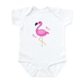 thumbnail image 1 of CafePress - Pink Flamingo Hearts Body Suit - Baby Light Bodysuit, Size Newborn - 24 Months, 1 of 4