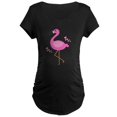 thumbnail image 1 of CafePress - Pink Flamingo Hearts Maternity T Shirt - Maternity Dark T-Shirt, 1 of 3