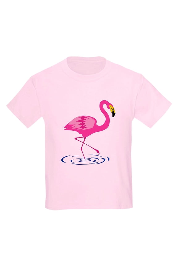 - Pink Flamingo On One Leg Kids Light T Shirt - Light T-Shirt Kids XS-XL
