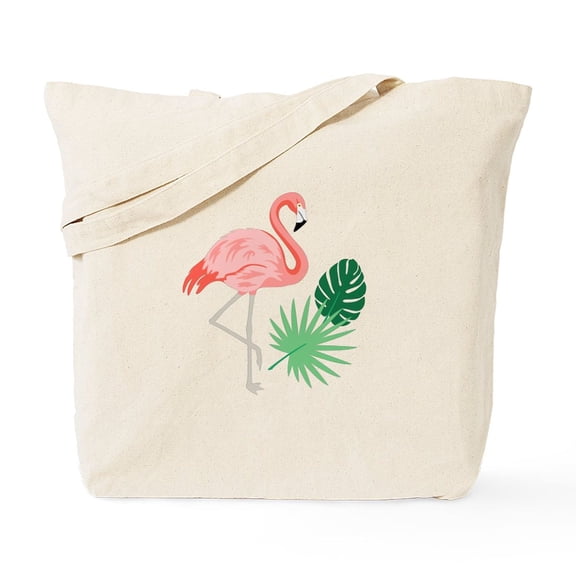 CafePress - Pink Flamingo Tote Bag - Unisex Canvas Tote Bag, Beige, 1-Piece