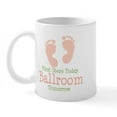 thumbnail image 1 of CafePress - Pink Footprints Ballroom Dancing Mug - 11 oz Ceramic Mug - Novelty Coffee Tea Cup, 1 of 3