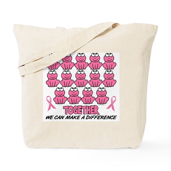 CafePress - Pink Frogs 1 Tote Bag - Unisex Canvas Tote Bag, Beige, 1-Piece