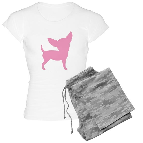 CafePress - Pink Funny Cute Chihuahua Women's Light Pajamas - Women's Short Sleeve Print T-Shirt and Pants Light Cotton Pajama Set
