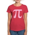 thumbnail image 1 of CafePress - Pink Heart Pi Women's Dark T Shirt - Women's Traditional Fit Dark T-Shirt, 1 of 4