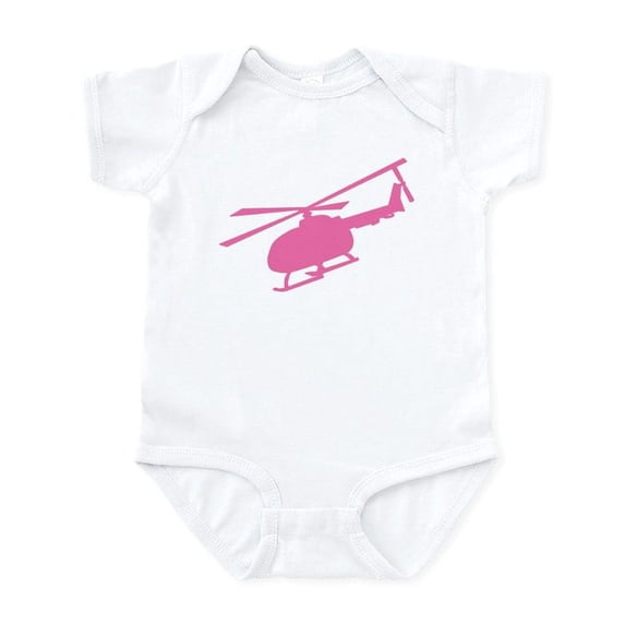 CafePress - Pink Helicopter Infant Bodysuit - Baby Light Bodysuit, Size Newborn - 24 Months