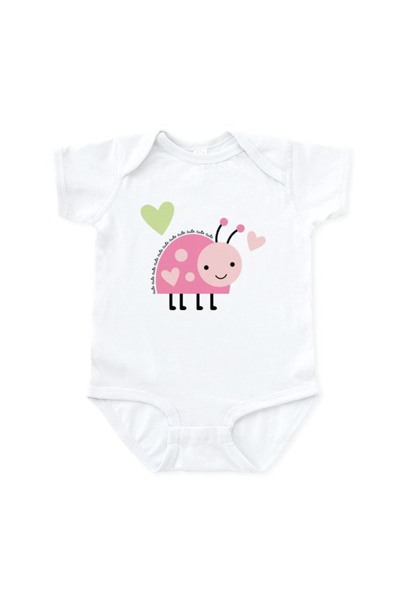 - Pink Ladybug Infant Bodysuit - Baby Light Bodysuit, Size Newborn - 24 Months