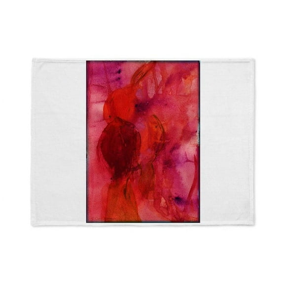 CafePress - Pink Leaves - Soft Fleece Throw Stadium Blanket, 30"x40"