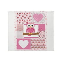 CafePress - Pink Owl Patchwork Throw Blanket - Soft Fleece Throw Blanket, 50"x60" for All Ages