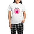 thumbnail image 1 of CafePress - Pink Pig Princess Women's Light Pajamas - Women's Short Sleeve Print T-Shirt and Pants Light Cotton Pajama Set, 1 of 7