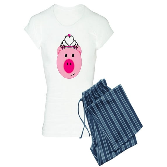 CafePress - Pink Pig Princess - Women's Light Pajamas