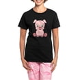 thumbnail image 1 of CafePress - Pink Pig Women's Dark Pajamas - Women's Short Sleeve Print T-Shirt and Pants Dark Cotton Pajama Set, 1 of 7
