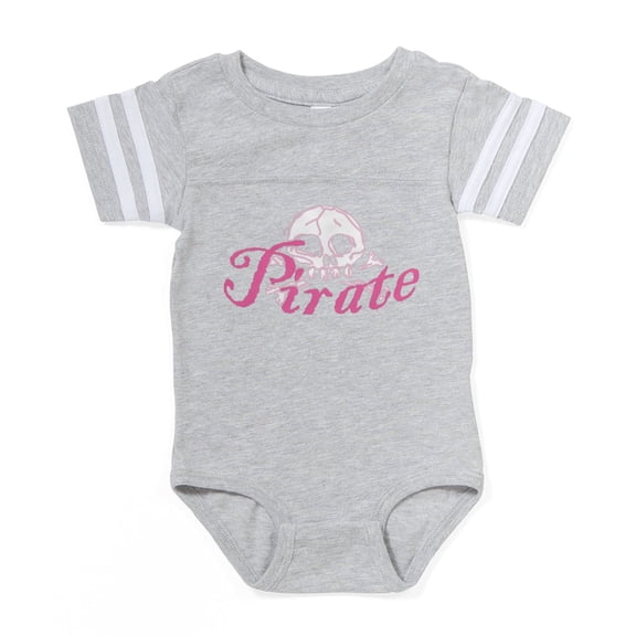 CafePress - Pink Pirate - Cute Infant Baby Football Bodysuit