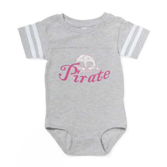 CafePress - Pink Pirate - Cute Infant Baby Football Bodysuit